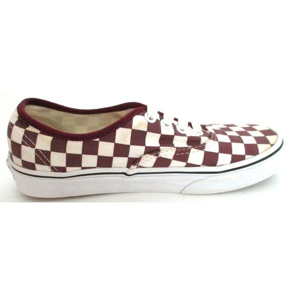 Van's Unisex Red & White Checked Canvas Lace Shoes Women's 6.5 & Men's 5 - Picture 8 of 10